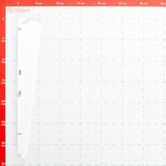 Кронштейн для полки металлический белый 335 мм Титан-GS - фото 2