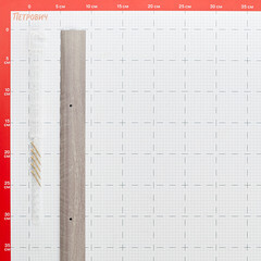 Порог алюминиевый разноуровневый кант 40х900 мм дуб серый перепад 15 мм - фото 2