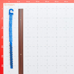 Порог алюминиевый одноуровневый стык 25х1800 мм дуб темный - фото 2