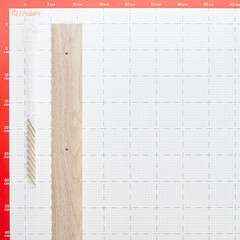 Порог алюминиевый одноуровневый стык 60х1800 мм беленый - фото 2