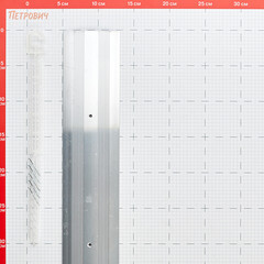 Порог алюминиевый одноуровневый стык 80х900 мм без покрытия - фото 2