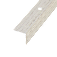 Порог алюминиевый угловой наружный 19х19х1800 мм дуб ривалго белый - фото 4