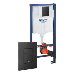 Инсталляция Grohe Solido для подвесного унитаза с кнопкой черной матовой - фото 5