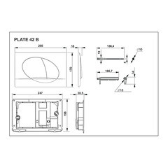Клавиша смыва для инсталляций Roca Active 42B хром (7.8901.1.40B.1) - фото 2