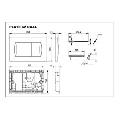 Клавиша смыва для инсталляций Roca Active 62B хром (7.8901.1.60B.1) - фото 2