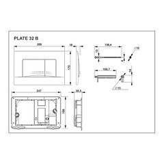 Клавиша смыва для инсталляций Roca Active 32B белая (7.8901.1.30B.0) - фото 2