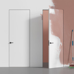 Дверь межкомнатная Invisible 900х2000 мм с прямым открыванием с замком черным - фото 2