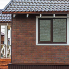 Панель фасадная гибкая Технониколь Hauberk 1000х250 мм кирпич терракотовый 2 кв.м - фото 4