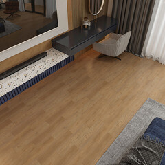 Плитка кварцвиниловая Natisston Glorious дуб бежевый замковая 1,95 кв.м 4 мм с фаской художественная - фото 3