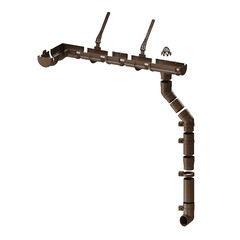 Колено стока Docke Premium пластиковое d85 мм каштан RAL 8017 - фото 2