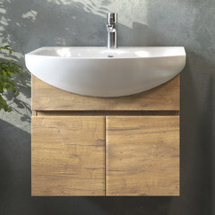 Тумба под раковину Vigo Wing 60 см подвесная дуб золотой (tp.WIN.BAL.60.2D дуб золотой) - фото 7