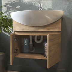 Тумба под раковину Vigo Wing 60 см подвесная дуб золотой (tp.WIN.BAL.60.2D дуб золотой) - фото 6