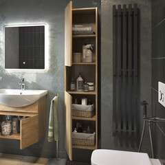 Пенал Vigo Wing 35 см подвесной дуб золотой - фото 4