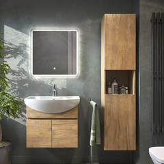 Пенал Vigo Wing 35 см подвесной дуб золотой - фото 3