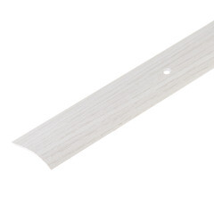 Порог алюминиевый разноуровневый кант 40х1800 мм дуб ривалго белый перепад 15 мм - фото 1