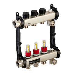 Коллектор для теплого пола Tece 1 ВР(г) х 3 выхода 3/4 НР(ш) ЕК х 1 ВР(г) с расходомерами (77310003) - фото 5