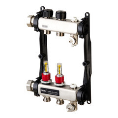 Коллектор для теплого пола Tece 1 ВР(г) х 2 выхода 3/4 НР(ш) ЕК х 1 ВР(г) с расходомерами (77310002) - фото 1