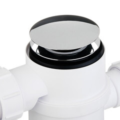 Сифон для ванны McAlpine 1 1/2х40 мм с выпуском d70 мм клик-клак с соединением 40/50 мм (MRB12) - фото 4