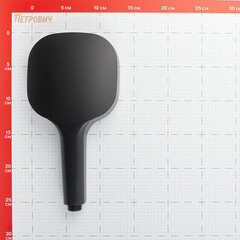 Лейка для душа Berges P2 130х130 мм 3 режима без шланга пластик черная матовая (070122) - фото 2