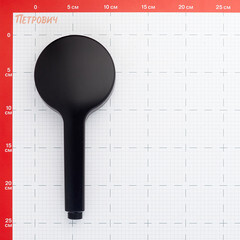 Лейка для душа ARGOtech Katrin d105 мм 1 режим без шланга пластик черная (AGD 20.1187 B) - фото 2