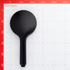 Лейка для душа ARGOtech Combi d120 мм 3 режима без шланга пластик черная (AGD 20.1320 B) - фото 2