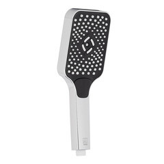 Лейка для душа ARGOtech Pulsar 140х105 мм 3 режима без шланга пластик хром/черная (AGD 20.1317 B) - фото 1