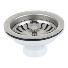 Выпуск для мойки АНИ пласт 3 1/2 с решеткой (M250) - фото 1