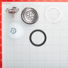 Выпуск для мойки АНИ пласт 3 1/2 с решеткой (M250) - фото 2