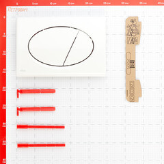 Клавиша смыва для инсталляций Alcadrain М7 белая (542185) - фото 2