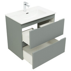 Тумба под раковину Акванет Джейн 70 см подвесная мисти грин (00335433) - фото 4