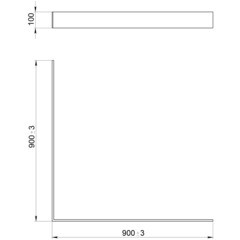 Экран для поддона Good Door Strong ABS-пластик 90х90х10 см квадрат черный (ЭЛ00157) - фото 2