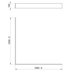 Экран для поддона Good Door Strong ABS-пластик 100х100х10 см квадрат черный (ЭЛ00155) - фото 2