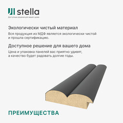 Профиль стартовый для реечных МДФ панелей 55х16х2700 мм black lead - фото 3