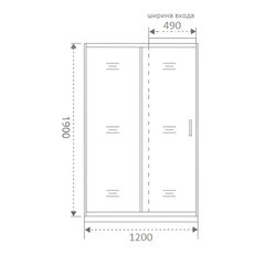 Душевая дверь Good Door Cofe стекло прозрачное 120х190 см профиль хром 5 мм раздвижная (КФ00029) - фото 2