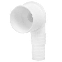 Переходник ДТРД угловой 16/25х50 мм для подключения сливного шланга с хомутом - фото 2