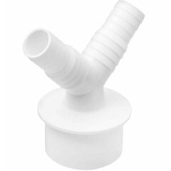 Переходник ДТРД двойной 16/25х50 мм для подключения сливного шланга с хомутами - фото 3