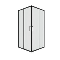 Изображение товара Душевой уголок Ulitka Safari черный 90х90х195 см квадрат стекло матовое 6 мм (74104006)
