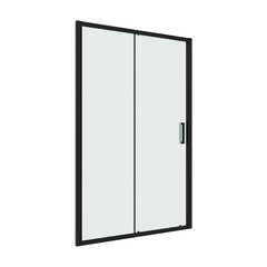 Изображение товара Душевая дверь Ulitka Safari стекло матовое 120х195 см профиль черный 6 мм раздвижная (74104147)