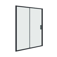 Душевая дверь Ulitka Safari стекло матовое 150х195 см профиль черный 6 мм раздвижная (74104149)
