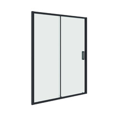 Изображение товара Душевая дверь Ulitka Safari стекло матовое 150х195 см профиль черный 6 мм раздвижная (74104149)