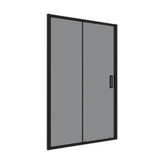 Изображение товара Душевая дверь Ulitka Safari стекло тонированное 120х195 см профиль черный 6 мм раздвижная (74104148)