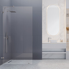 Душевая перегородка Walk in Ulitka хром 100х195 см стекло прозрачное 8 мм (74104040) - фото 3