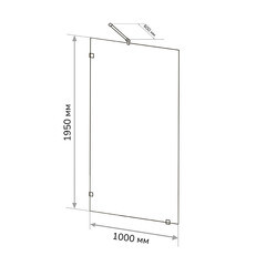 Душевая перегородка Walk in Ulitka хром 100х195 см стекло прозрачное 8 мм (74104040) - фото 2