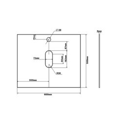 Тумба под раковину со столешницей Ulitka Colombina 60 см подвесная белая/дуб золотой (74104280) - фото 2