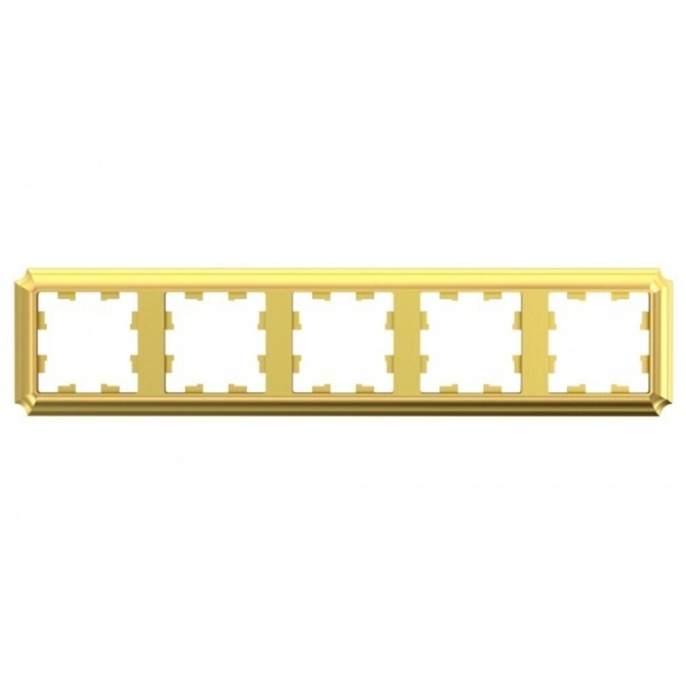 

Рамка Systeme Electric AtlasDesign Antique пятиместная золото (ATN101605), Желтый