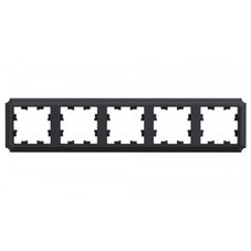 Рамка Systeme Electric AtlasDesign Antique пятиместная базальт (ATN101405)