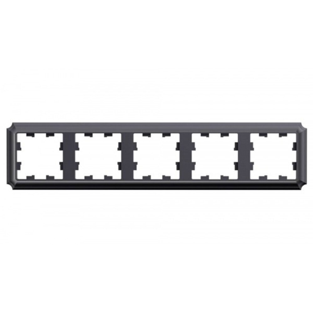 

Рамка Systeme Electric AtlasDesign Antique пятиместная сталь (ATN100905), Серый