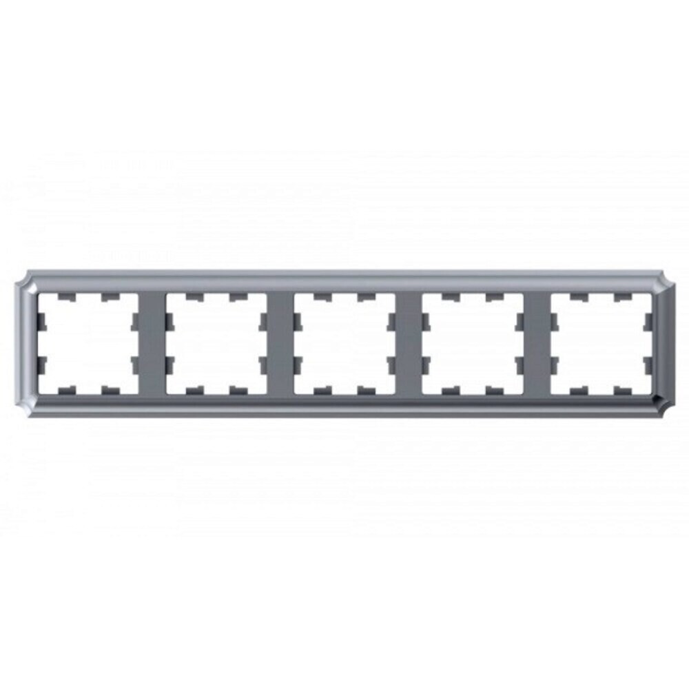 

Рамка Systeme Electric AtlasDesign Antique пятиместная алюминий (ATN100305), Серый
