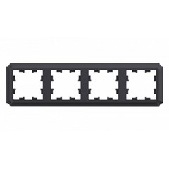 Изображение товара Рамка Systeme Electric AtlasDesign Antique четырехместная базальт (ATN101404)