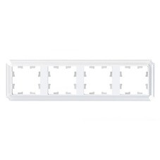 Рамка Systeme Electric AtlasDesign Antique четырехместная белая (ATN100104)